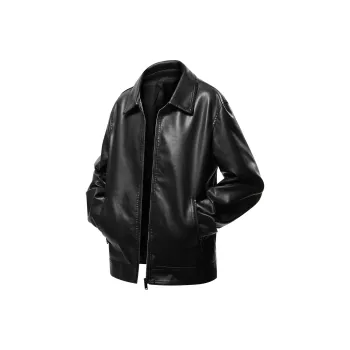 WKPY Leather Jackets Unisex Black