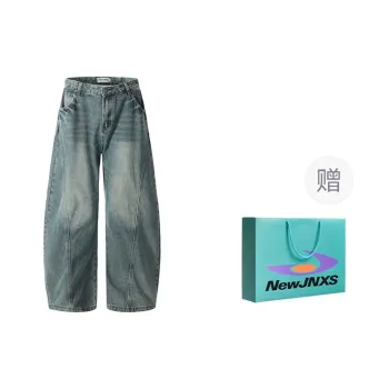 NewJnxs Casual Pants Unisex Vintage Blue