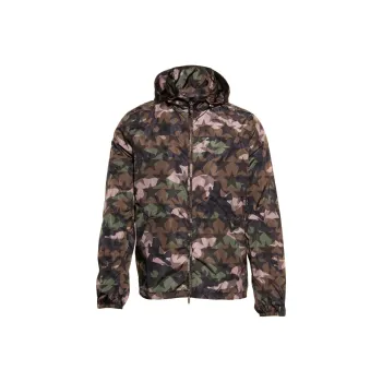 Valentino Star Camouflage Print Hooded Jacket
