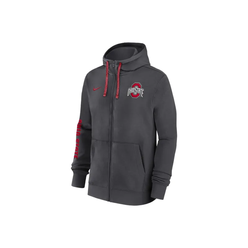 Nike Ohio State Buckeyes Sideline Team Issue Men's Nike College Full Zip Hoodie-0
