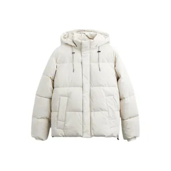 ZARA Puffer Jackets Men Sand