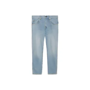 GUCCI Bleach effect Tapered leg Denim Jeans