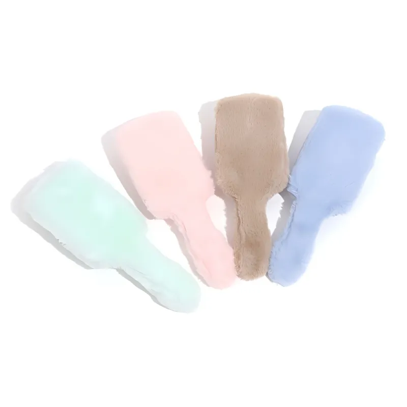 Sweet Pillow House Faux Fur Air Cushion Macaron Comb Massage Shaping-8
