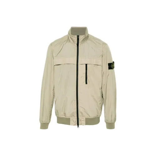 STONE ISLAND Logo Patch Zip Up Jacket