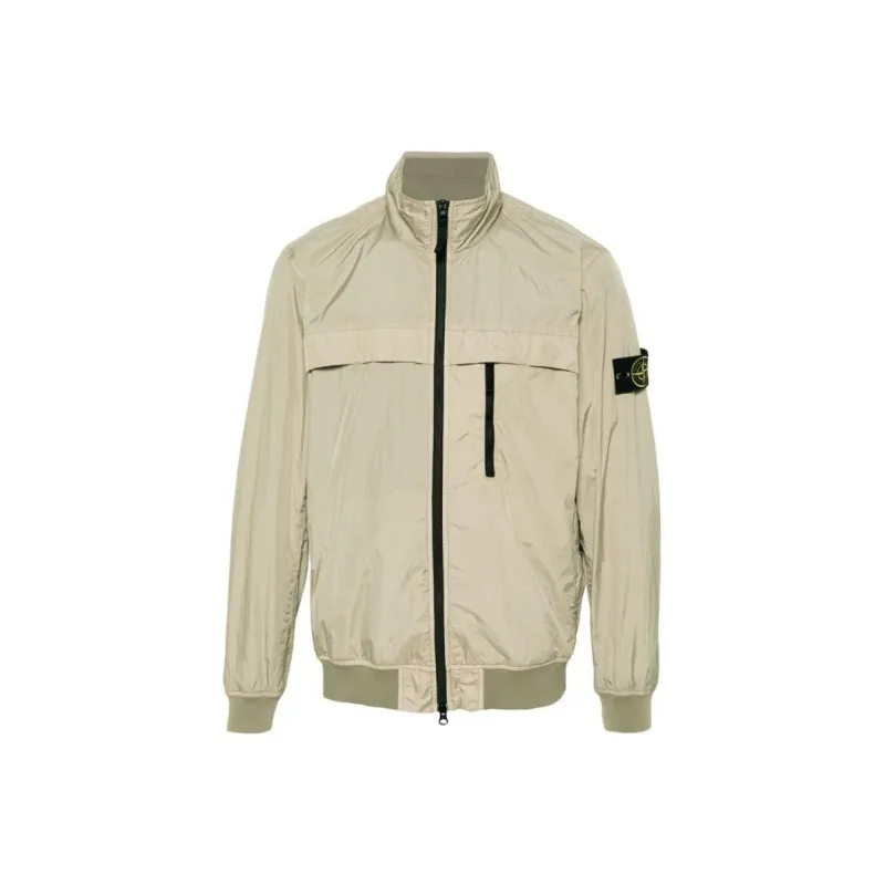 STONE ISLAND Logo Patch Zip Up Jacket-0