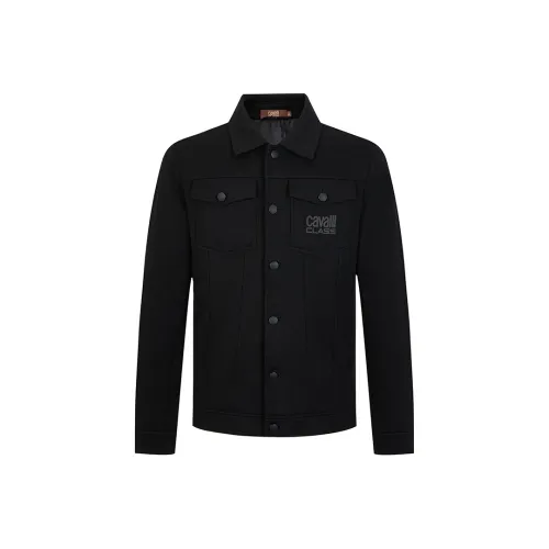 Cavalli Class Jackets & Coats Men's Black