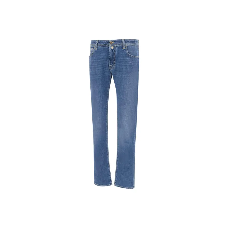 JACOB COHEN Nick Logo Patch Slim-Fit Jeans-0