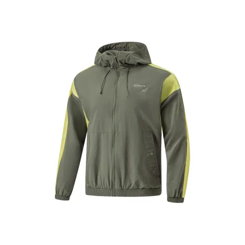 LiNing Fitness Series Jackets Coats Men's Screw Smoke Green