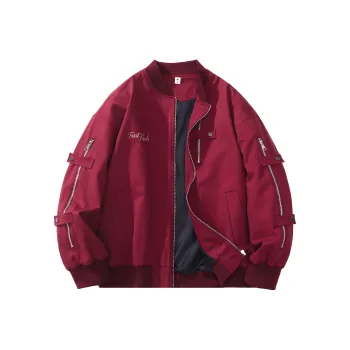 FASTFISH Jackets Coats Unisex Burgundy