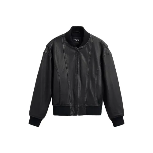 ZARA Leather Jacket Men's Black