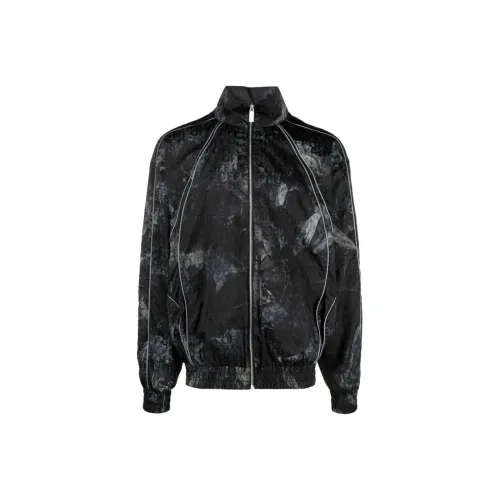 OFF WHITE Off White Crinkled Zip Up Windbreaker Jacket