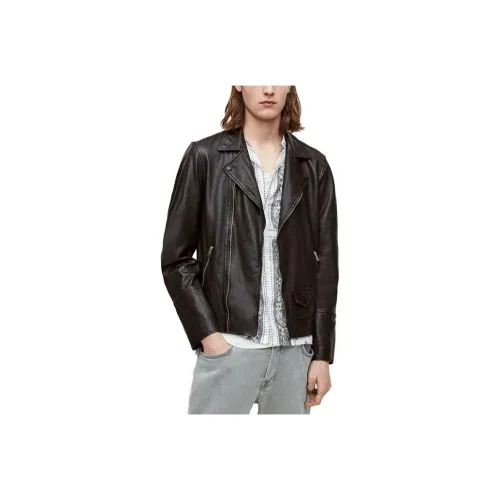 ALLSAINTS Leather Jacket Men's Black