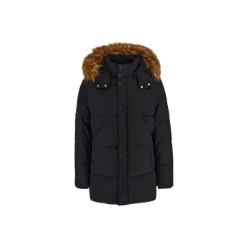 GUESS Midlength Puffer Jacket Jackets Coats Men's Black
