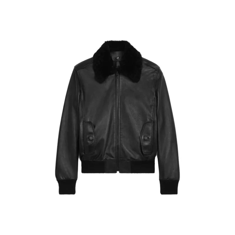 CELINE Leather Jackets Men Black-0