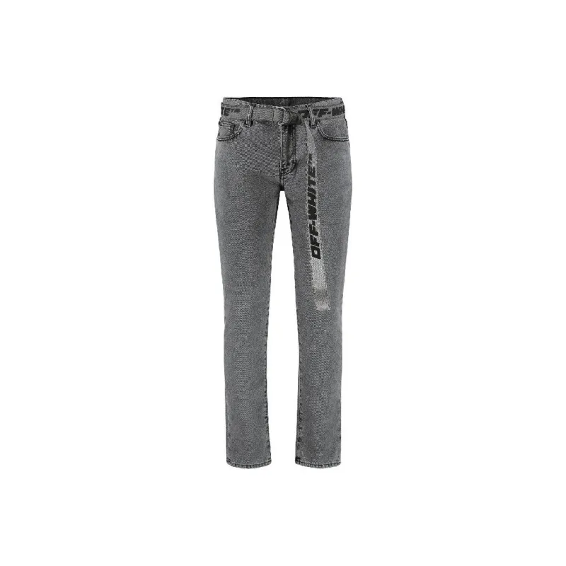 OFF WHITE Belted Straight leg Jeans-0
