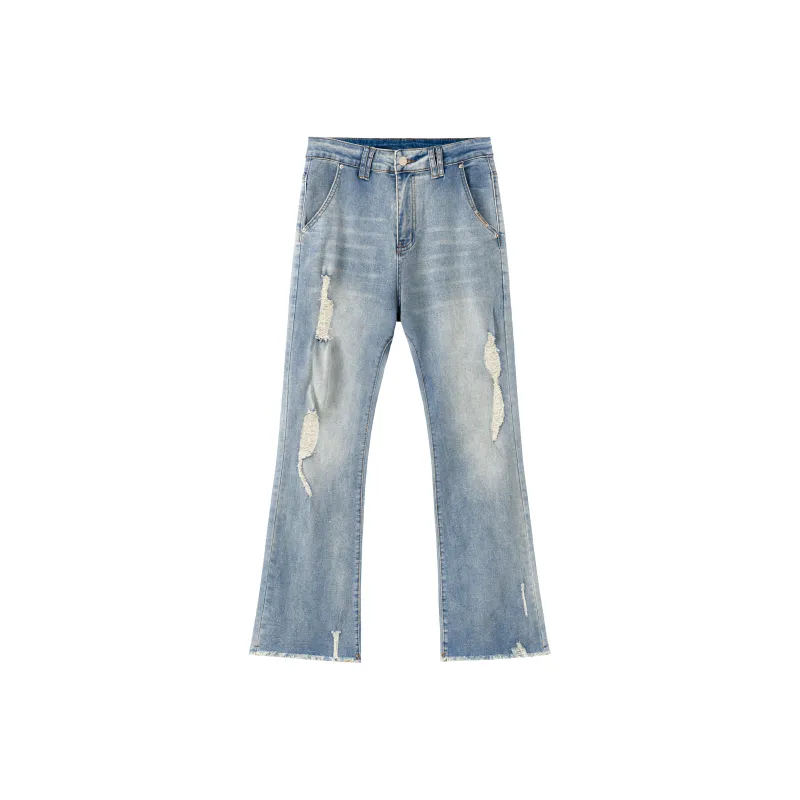 XINYINSU Jeans Unisex Yellow Mud-7