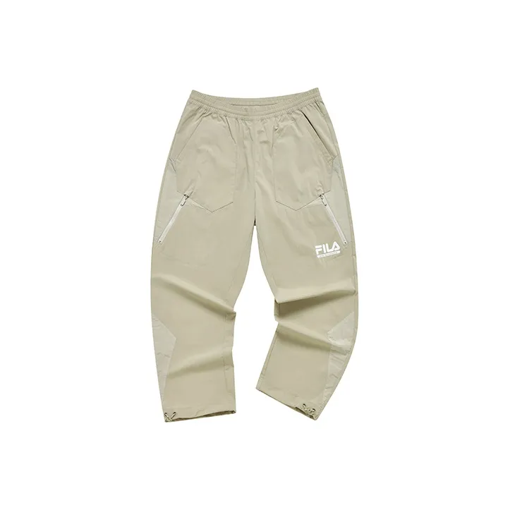 White Mountaineering X FILA FUSION FILA FUSION Hakusan L Collaboration Collection Knitted Sweatpants Men Cappuccino Khaki-0