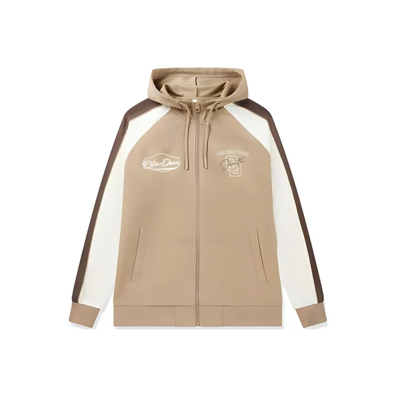 QIAODAN Jackets & Coats Men's Wheat Brown/Cream White-0