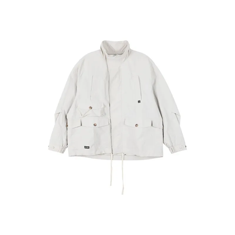 FOSS Jackets Coats Unisex Gray White-0