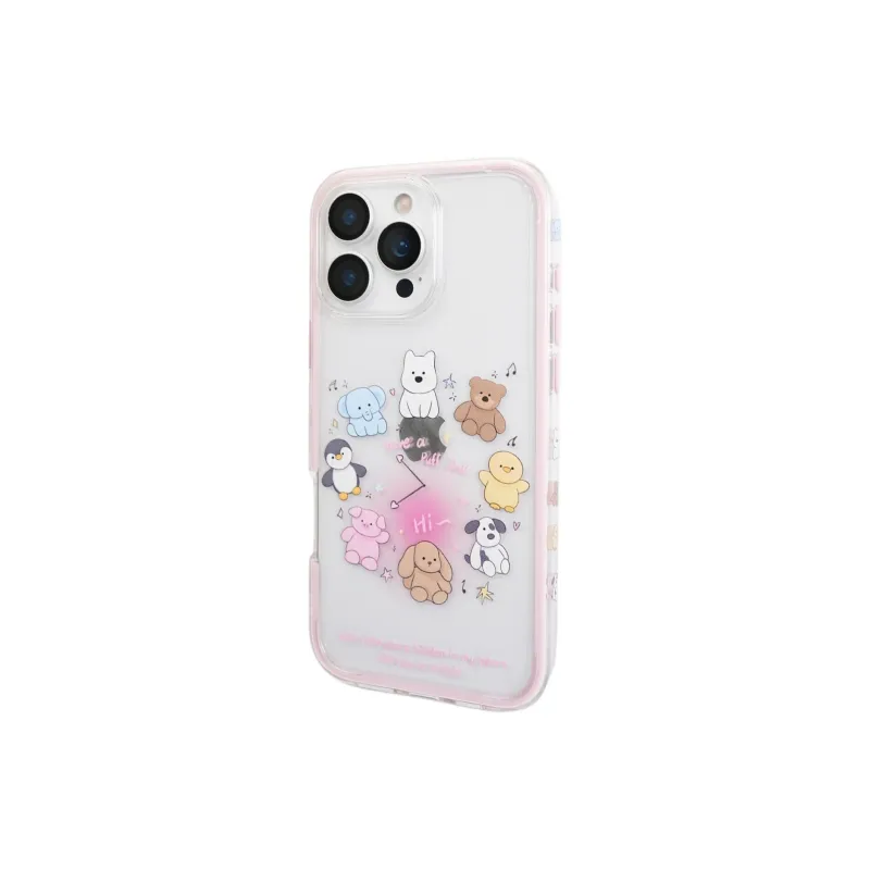 Sopi Acrylic Material Jellycat Animal Clock Stand Phone Cases Compatible With IPhone 16/15 Pro Max/Apple 13/14 Pro/Max-6