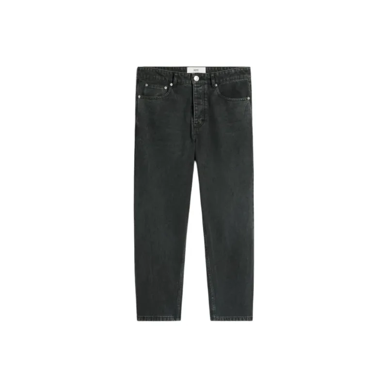AMIPARIS Paris Logo Patch Tapered Fit Jeans-0
