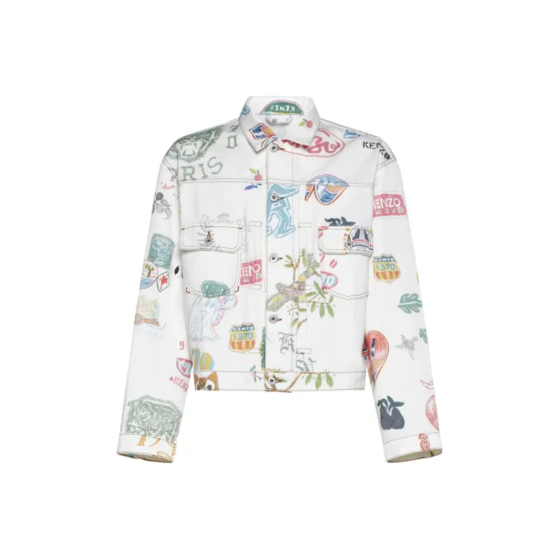 KENZO Drawn Varsity Denim Jacket-0
