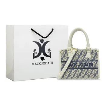 MACK JODAER Synthetic Leather Handbag Women's Blue