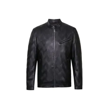 ROBERTA DI CAMERINO Fall And Winter Leather Jacket Men's 1 Pack Black