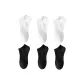 Ankle Socks-Black and White Dual Tone (6 Pack)