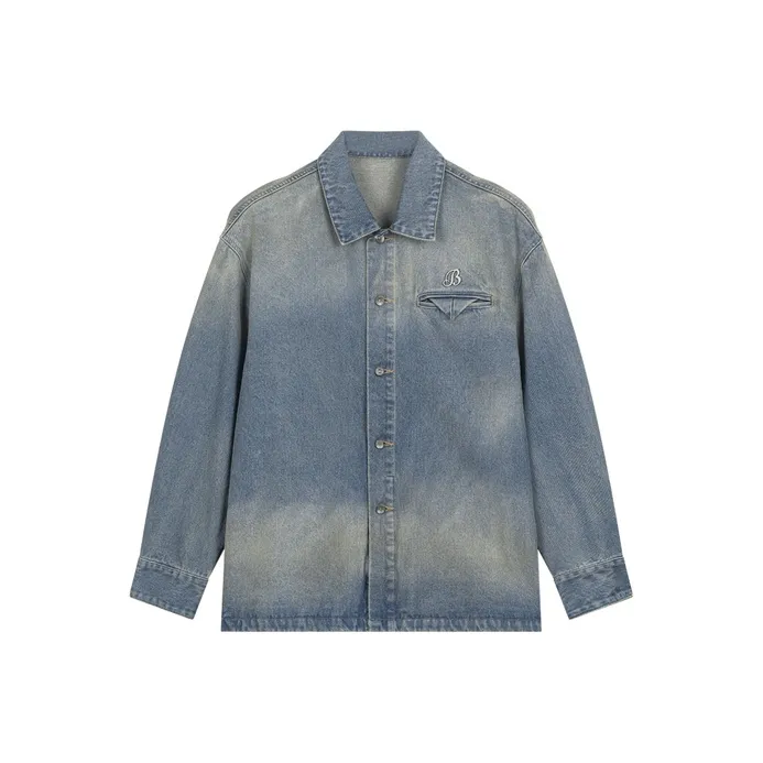 Bosieagender Jackets Unisex Denim Blue-0
