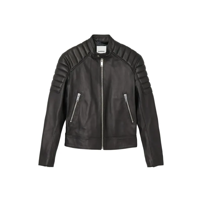 Sandro Zipped Biker Jacket-0
