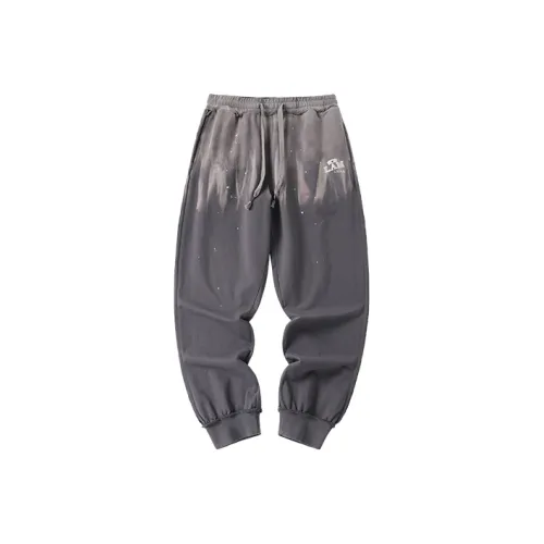 LAMLICKA Knitted Sports Pants Unisex Gray