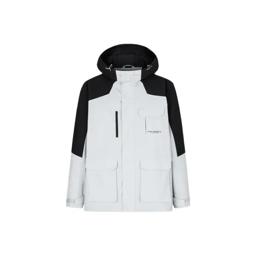 CHAOJIANTA Jackets Coats Men's Steam Gray/Basic Black