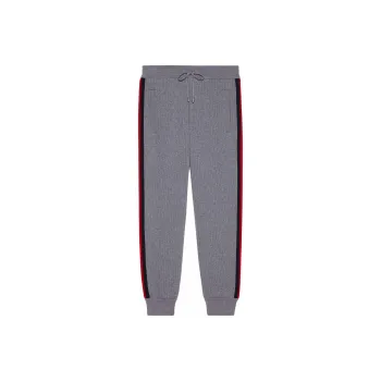 GUCCI Knitted Sweatpants Men Gray