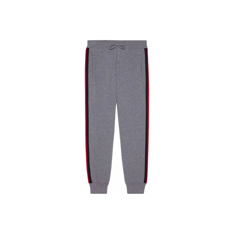 GUCCI Knitted Sweatpants Men Gray-0