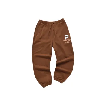 FILA FUSION Knitted Sweatpants Men Raccoon Brown