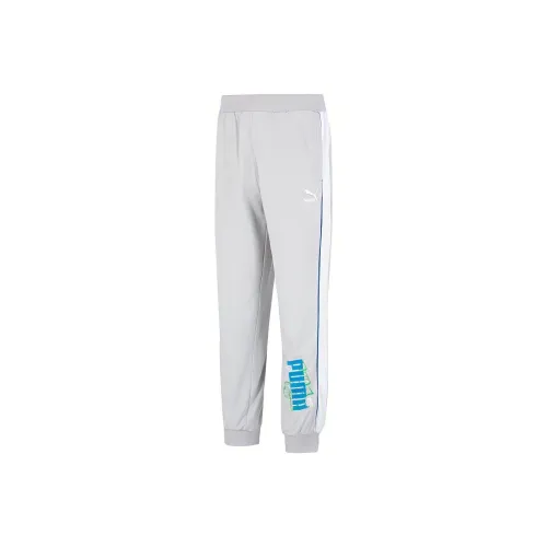 PUMA Knitted Sweatpants Men's Light Gray