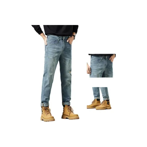 DABAISHA Jeans Men's Light Vintage Color