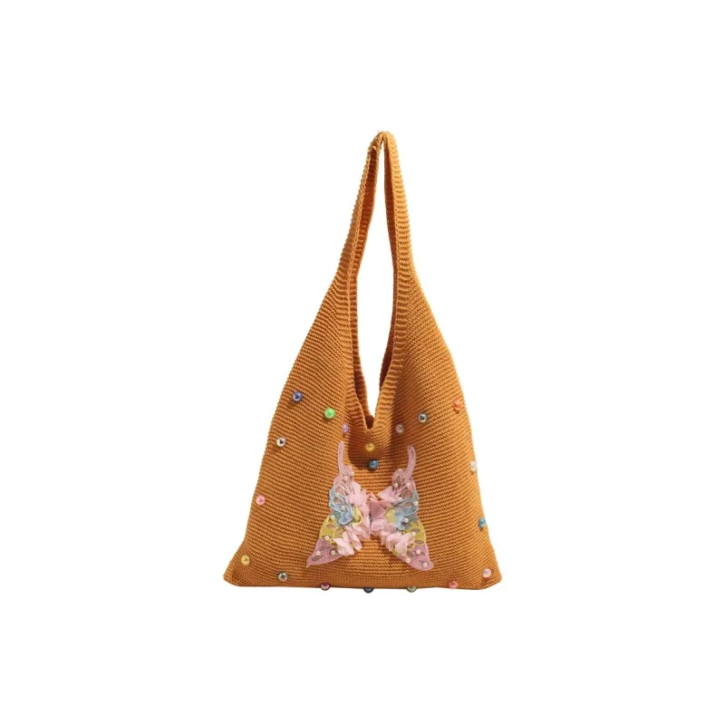 Wenpercy Chunky Yarn Woven Shoulder Bag Women's Multicolor-6