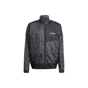 Adidas Terrex Trail Running Windbreaker Jackets Coats Men's Charcoal