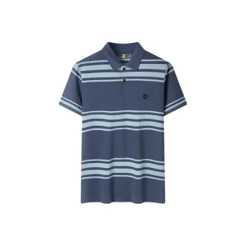 Timberland Polo Shirt Men's Dark Indigo Yarn Dyed Woven