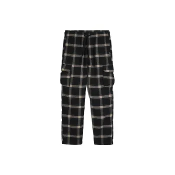 Hollister Cargo Pants Men's Black Plaid