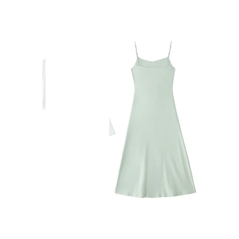 Alxnan Slip Dress Women's Light Green-1