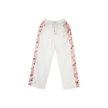 TEAM WANG Design Knitted Sports Pants Unisex White