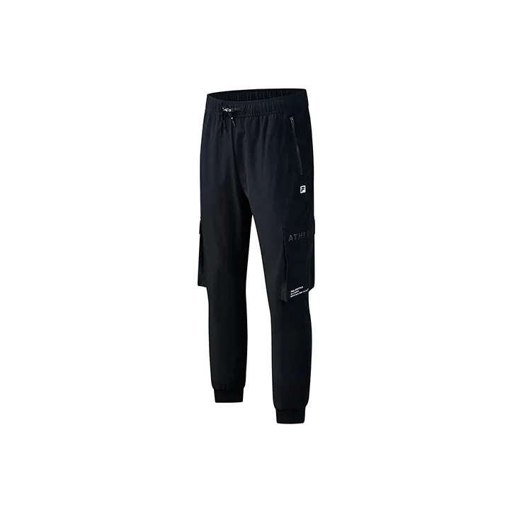 FILA Athletics Knitted Sweatpants Men Pitch Black-0