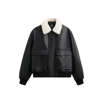 ZARA Leather Jacket Men's Black