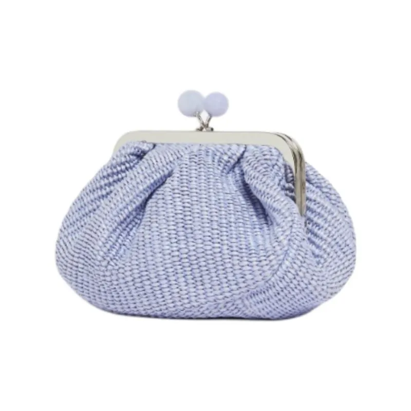WEEKEND MaxMara Cotton Shoulder Bag Trumpets Women's Light Blue-1