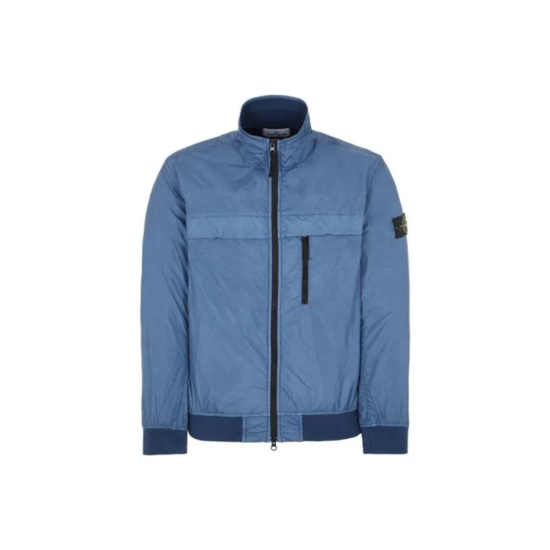 STONE ISLAND Logo Patch Zip Up Jacket-0