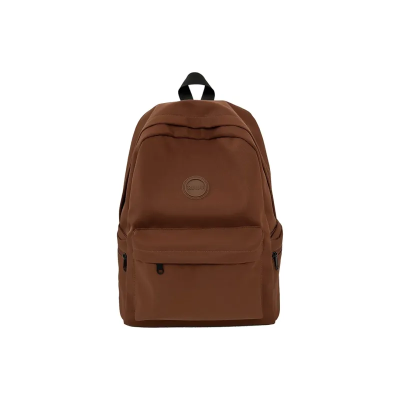 URBAN FOREST Nylon Backpack Unisex Light Green/Coffee/Black/White-5