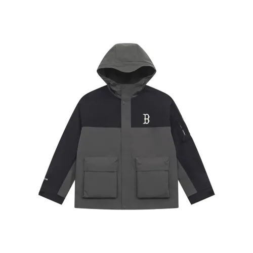 MLB Boston Red Sox Basic Collection SS25 Windproof Jackets & Coats Unisex Dark Charcoal Gray